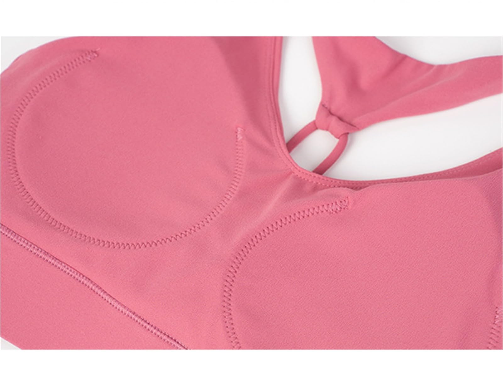 Biustonosz Sportowy Damski Biustonosz Sportowy Z Wyciętymi Plecami I Dekoltem W Kształcie Litery V Do Treningu Jogi Biustonosz Sportowy Damski(Pink,M)