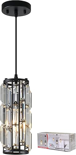 Luces colgantes para isla de cocina, paquete de 3 lámparas colgantes modernas negras sobre mesa, ajustables, de cristal, iluminación colgante para