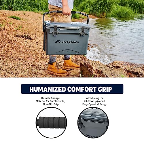 Image of EchoSmile 25 /30 /35 /40 /60 /75 Quart Rotomolded Cooler, Built to Stand up to The Rigors of The Journey