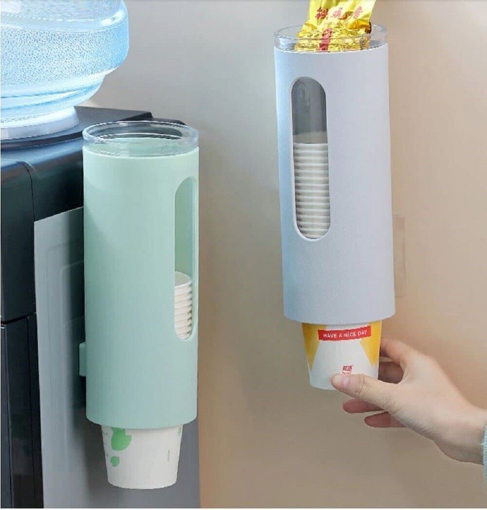 REPLOOD Dispenser Porta Bicchieri Sospeso a Muro Distributore Portabicchieri Usa e Getta in Plastica ABS Vari Colori