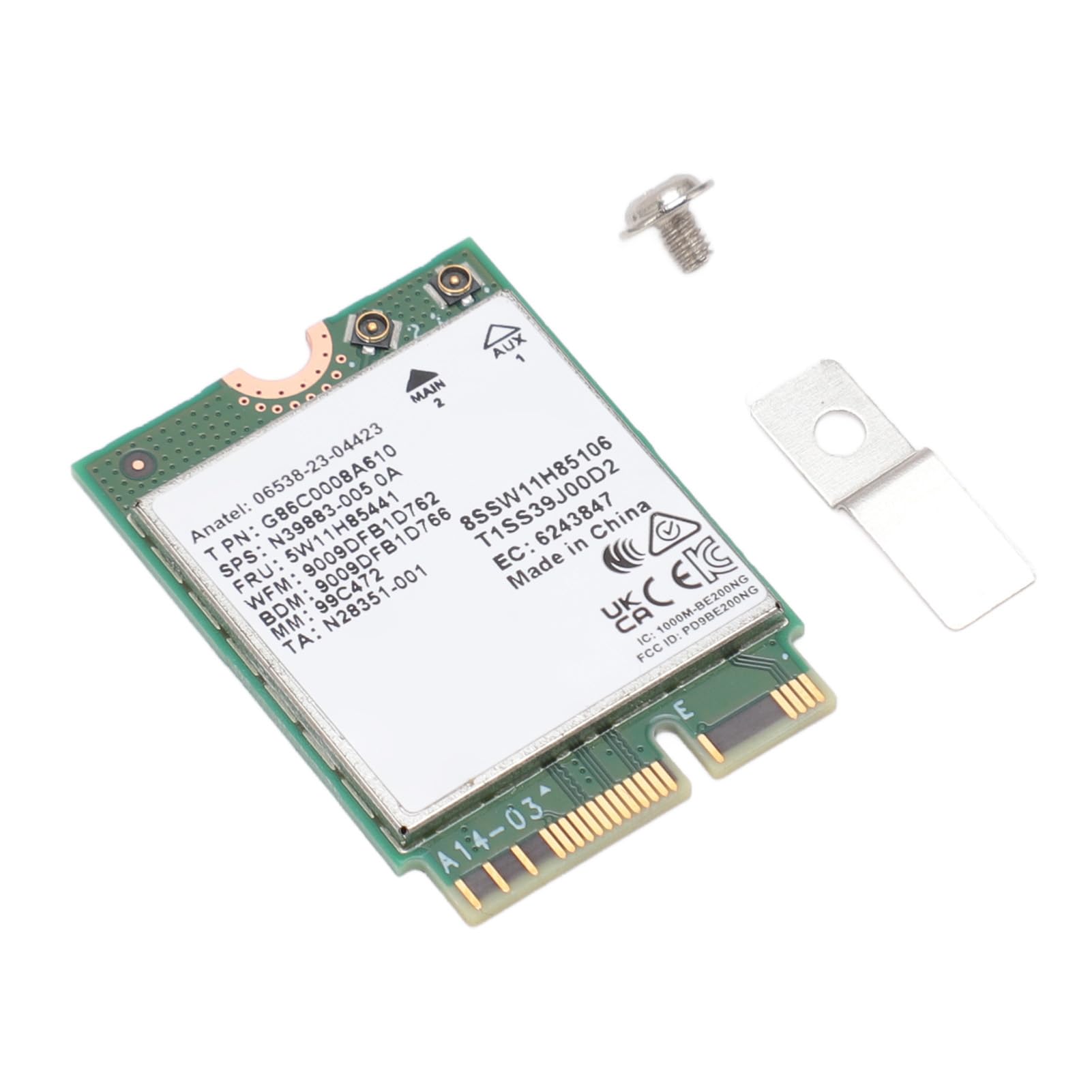 Fockety Scheda PCIe WiFi 7, Adattatore di Rete Tri Band 574Mbps 2400Mbps 5800Mbps, Scheda WiFi M.2 con Bluetooth 5.4 per Computer 10 11 OS (Nessuna antenna)