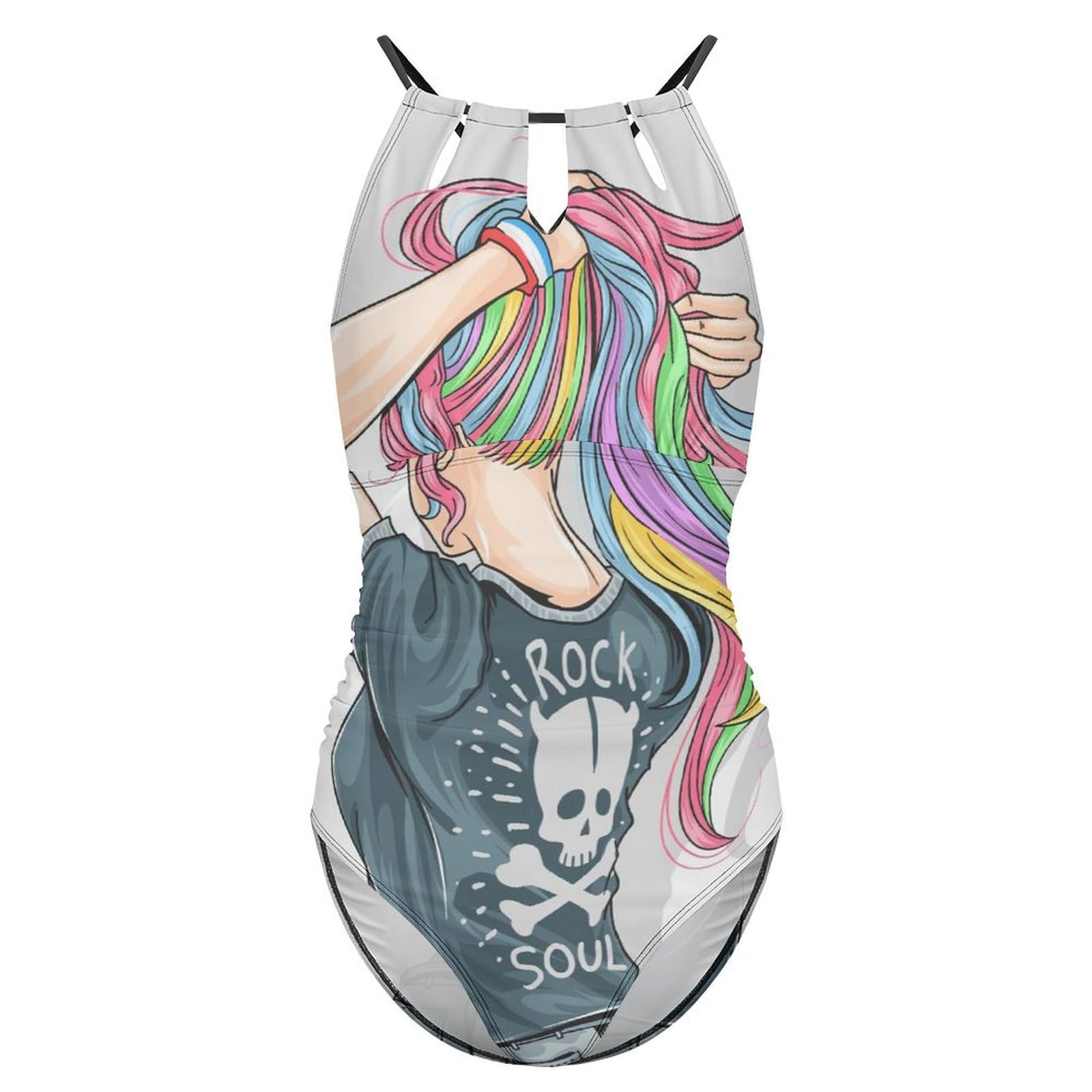 Mädchen Einhorn Damen Einteilige Badeanzug Bademode Bauchweg Swimsuit Schwimmanzug Tankini