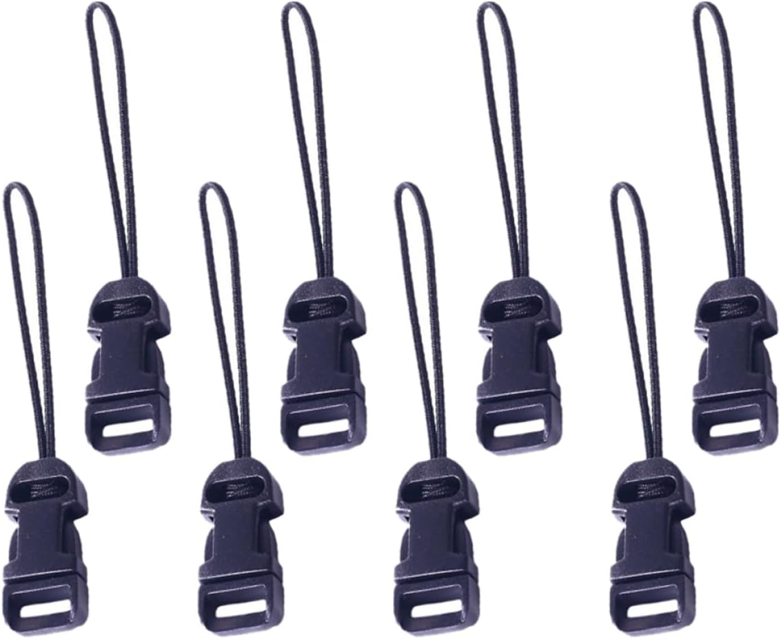 UKCOCO 8pcs Camera Strap Adapter Quick Release Qd System Connectors Plastic Buckles Set for Dslr Mirrorless Cameras, Mini Qd Loops with Thickened Plane Buckles for Photography Use