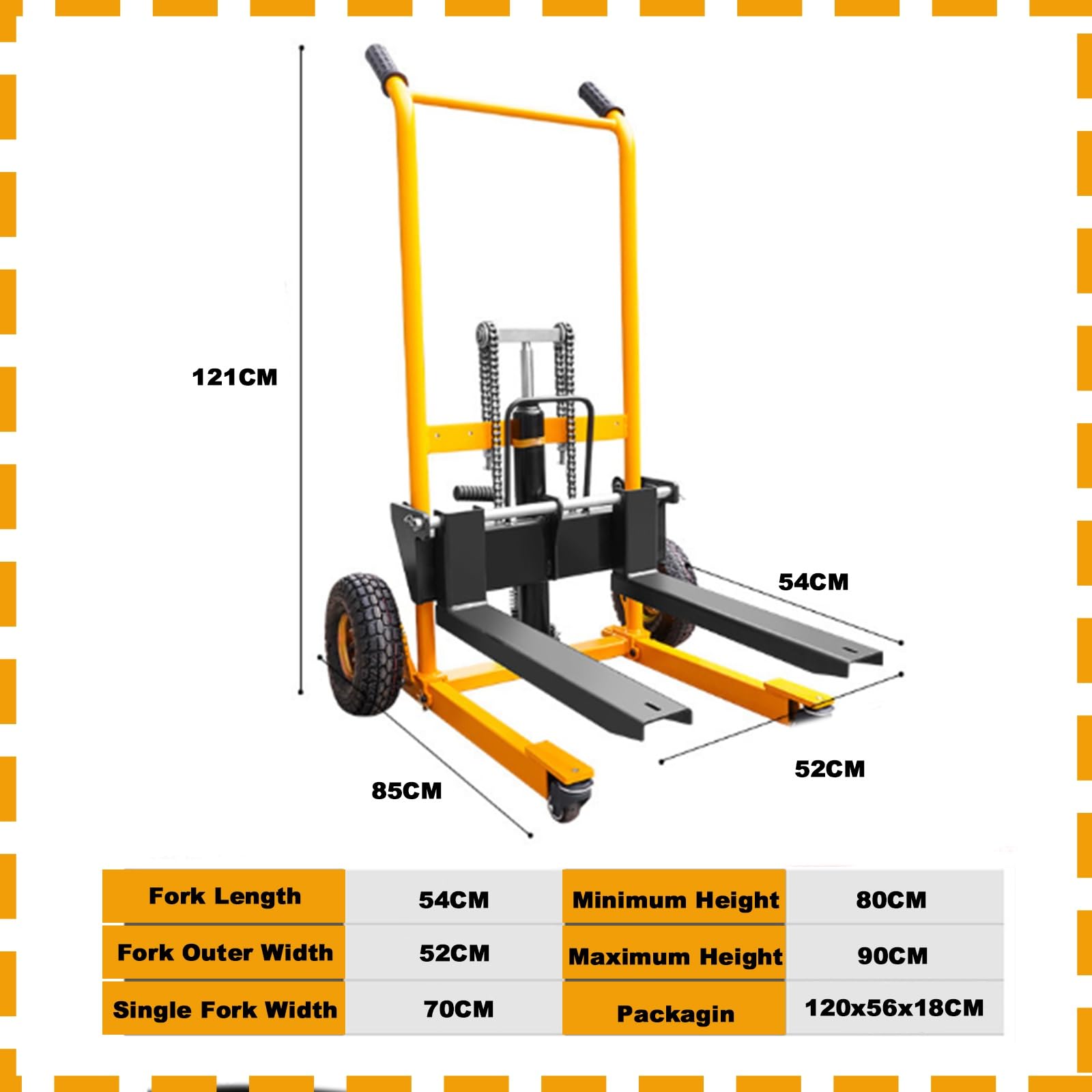Carro elevador de material hidráulico, elevador manual fácil de operar para carga y apilamiento industrial