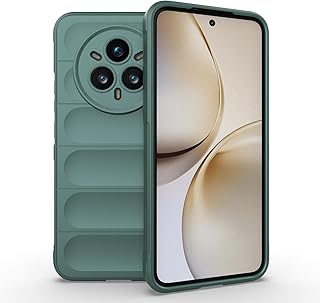 جراب موبايل ماجيك شيلد من البولي يوريثين الحراري + سيليكون انبلاك مضاد للصدمات متوافق مع موبايل ريلمي 14 برو بلس (اخضر داكن)