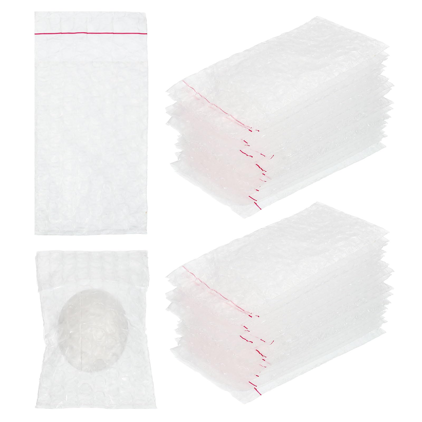 PATIKIL Clear Self Sealing Bubble Bags, (10x15cm) (200 Pcs), Lightweight Economic Bubble Wrapping Pouches Double Walled Pouches Cushioning, Suit for - Mailing Shipping/Packaging/Storage — image 1