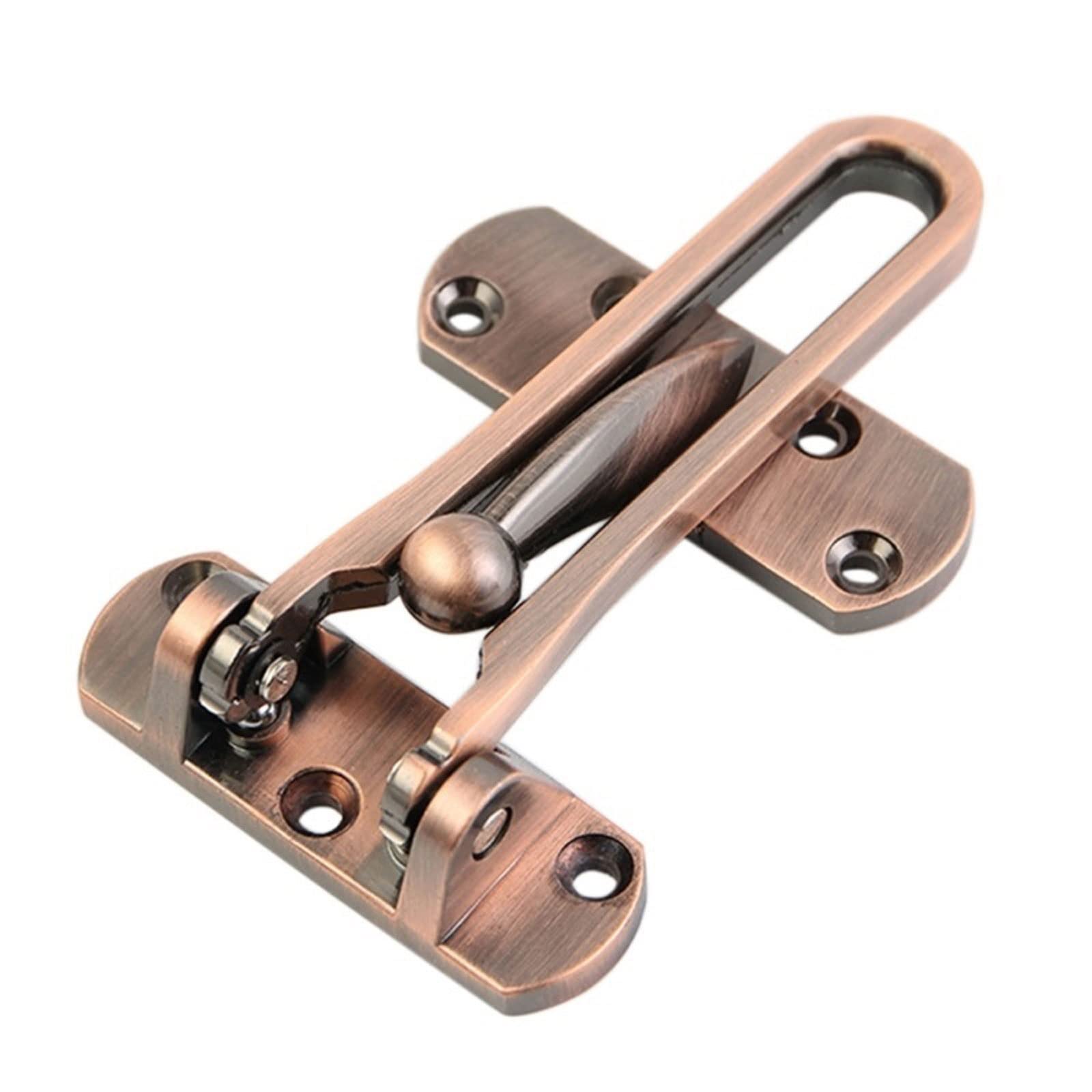 SFJSFIMQ Door Locks and Latches Zinc Alloy Door Bolt Sliding Lock Bolt Anti-Theft Lock Hotel Office Security Chain Gate Cabinet Latches Decorative Hardware(A)