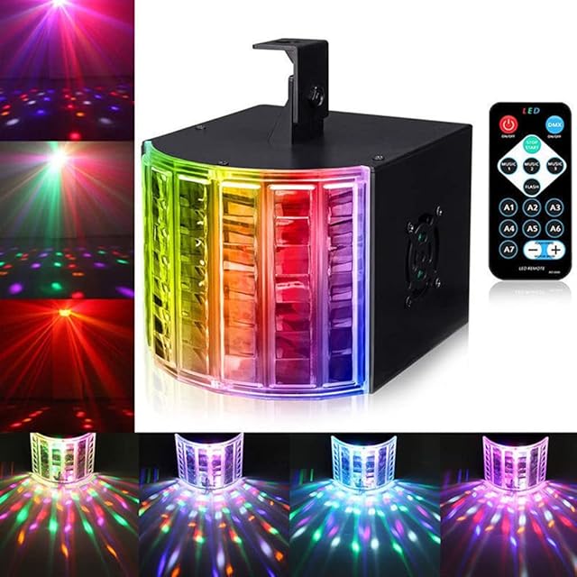Derby Disco Lights, DMX512 RGB LED DJ Party Light Sound Actived Color Stage Lighting with Remote Control for Dancing Gift Thanksgiving KTV Bar Club Vocal Concert Birthday