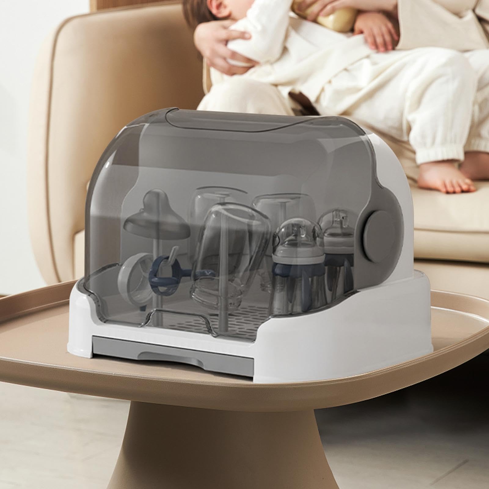 Almacenaje biberones infantiles Contenedores encimera reutilizables | de Almacenamiento para Biberones con Tapa Encimera Cocina Guardería Baño Sacaleche Padres