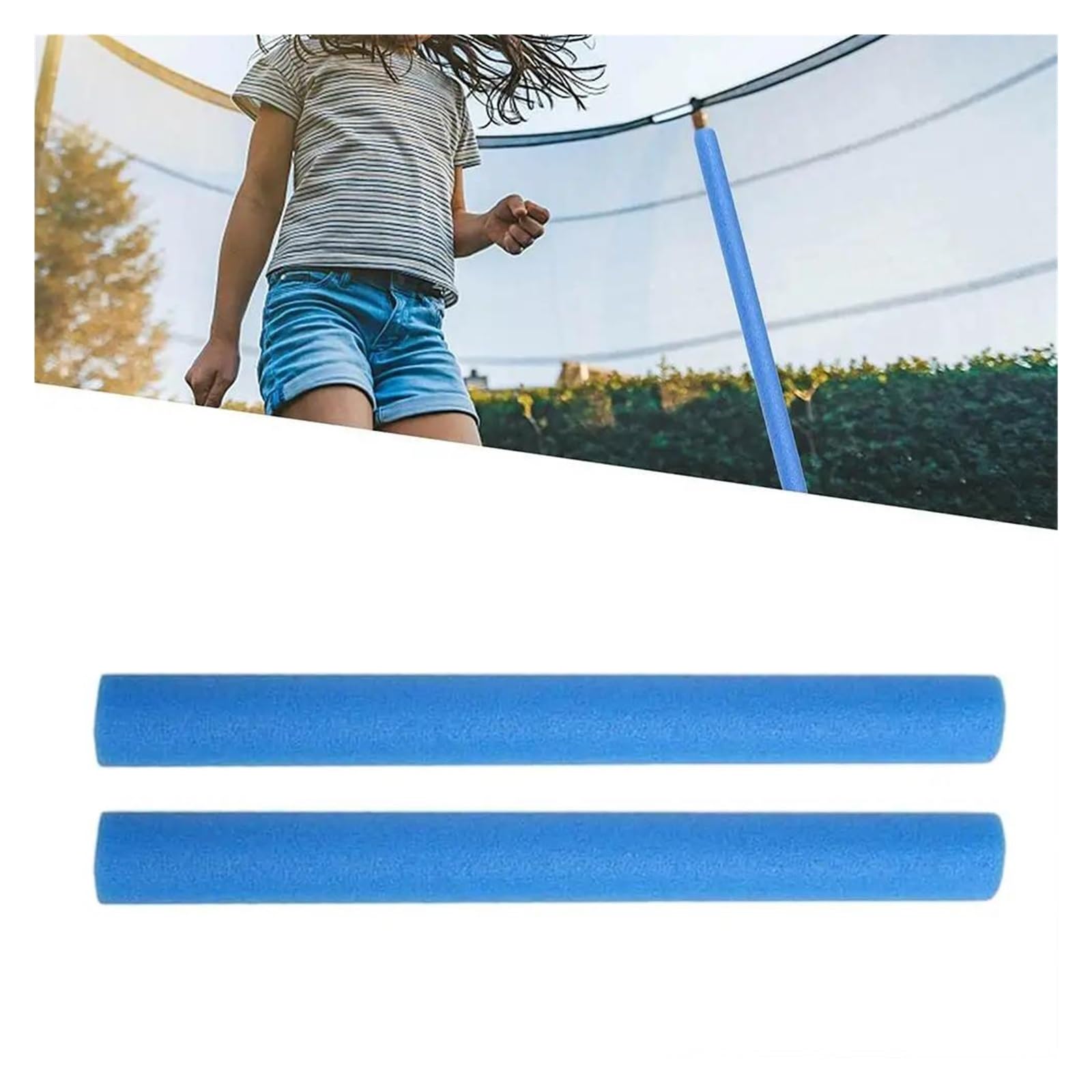 Accessori per Trampolino 12 Pezzi di Manicotti per Pali in Schiuma per Trampolino, Copertura Protettiva di Sicurezza per Palo in Schiuma