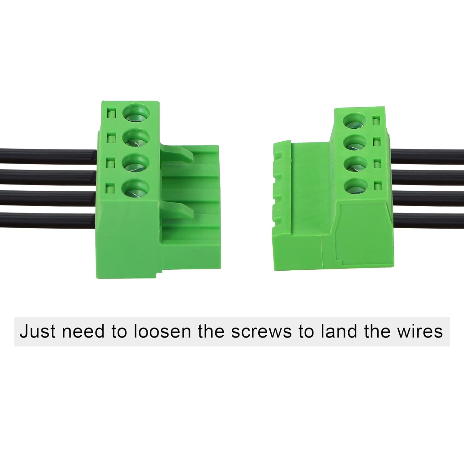 Illustration of loosening screws to insert wires into the GINTOOYUN terminal block