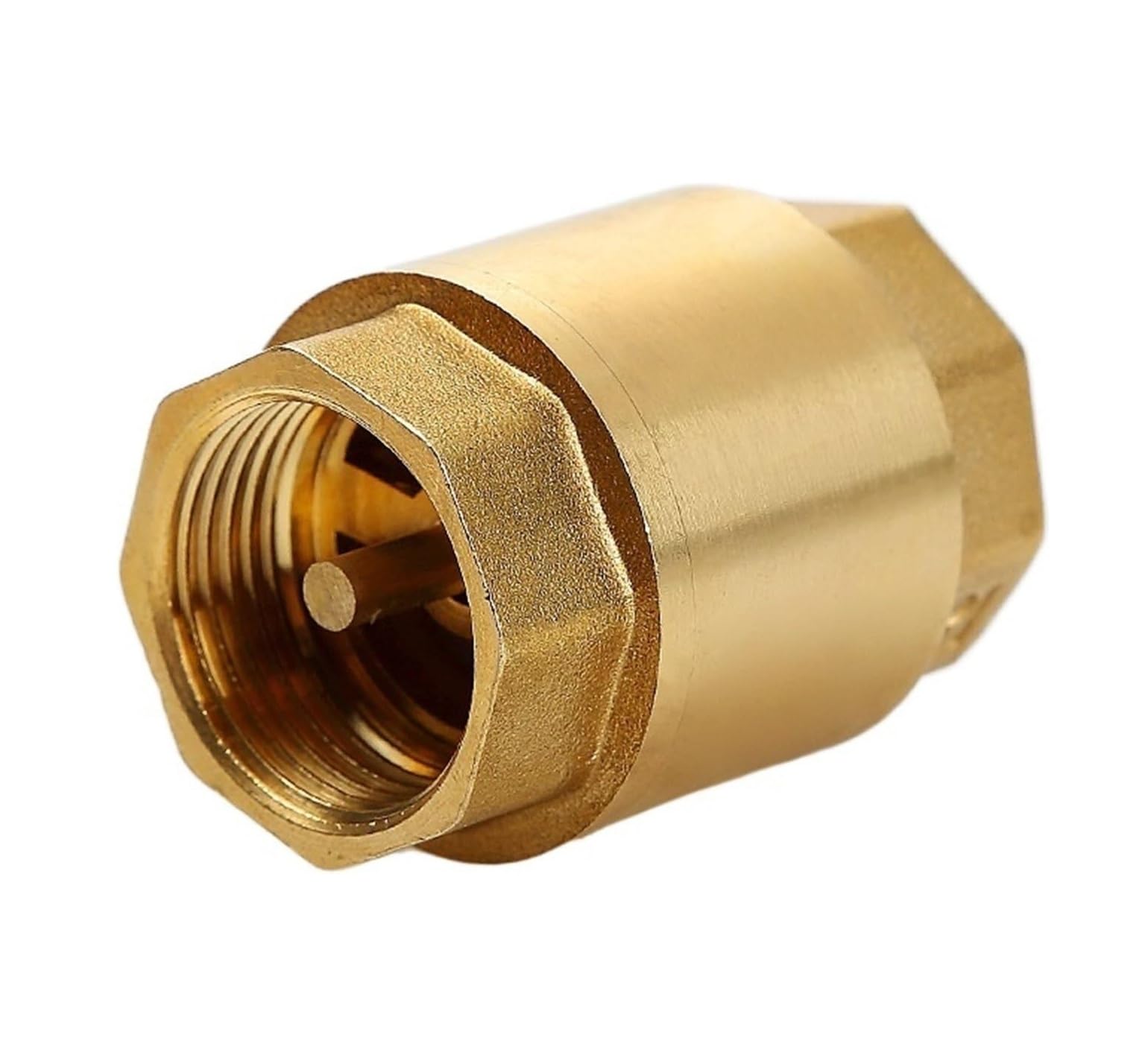 Genterun One Color 1/2" Npt Brass In-Line Spring Check Valve - 200Wog For Water, Oil, And Gases Control, 1Pcs(2In)
