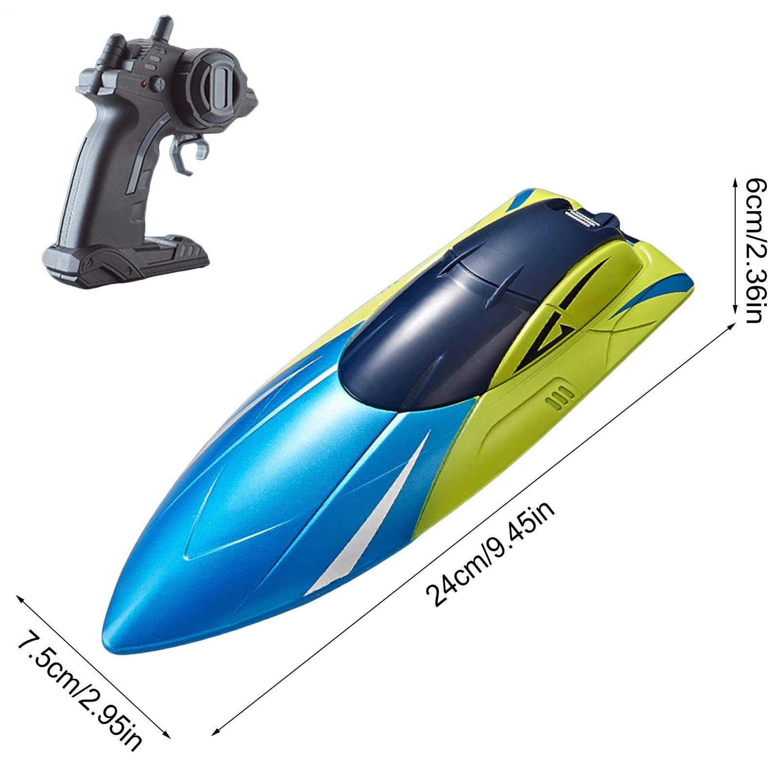 Genérico Radiocontrol para Adultos Juego Nave Alta Velocidad 15 Km/h | Alarma De Batería Baja Y Fuera De Alcance, Recargable, 100 Min De Juego, Lancha RC Rápida para Niños, Piscina, Bañera y