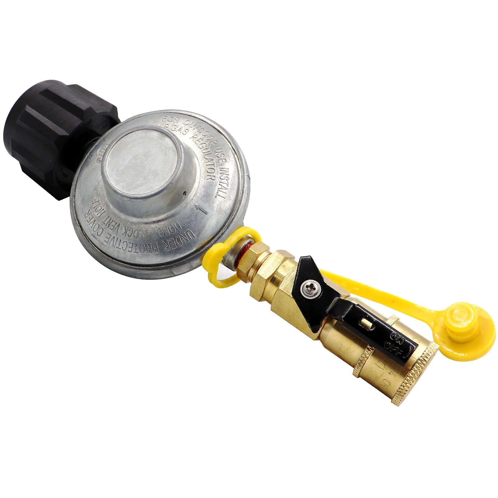 Sprance Propane 1/4" Quick Connect Adapter with Gas Grill Regulator and