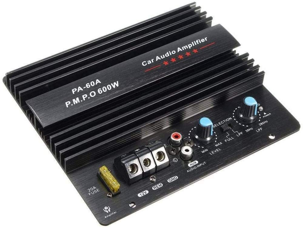 Amazon.co.jp: カーパワーアンプ、12V 600Wモノラルオーディオ