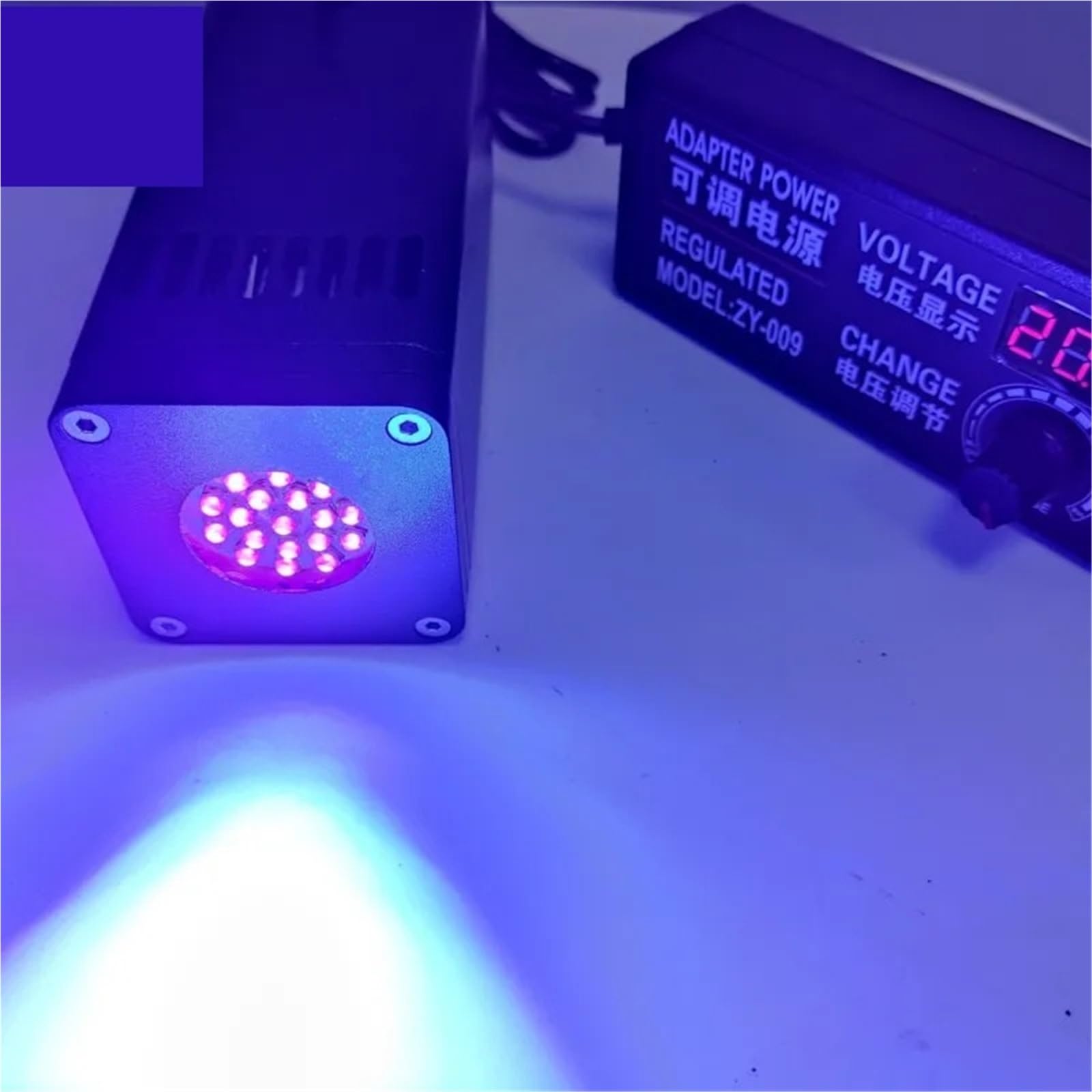 Lampa utwardzająca UV LED Miniaturowy wentylator ręczny, chłodzenie, lampa utwardzająca UV 50 W, światło ultrafioletowe LED o dużej mocy, klej 365 nm 395 do utwardzania tuszu(385nm)