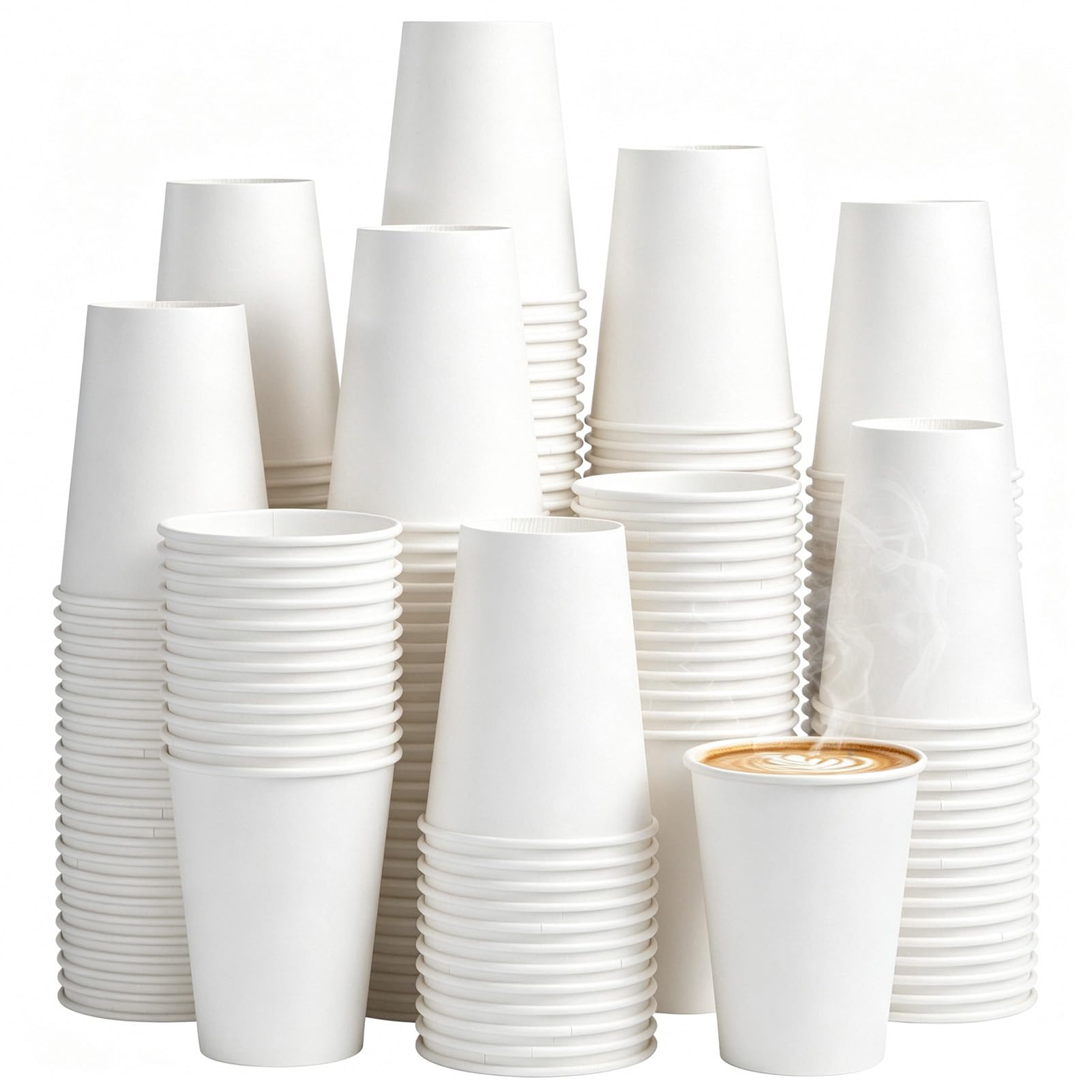 SIUQ 240 Pack 12 oz Disposable Paper Coffee Cups Retro Leak-Proof Sturdy — Amazon image 12