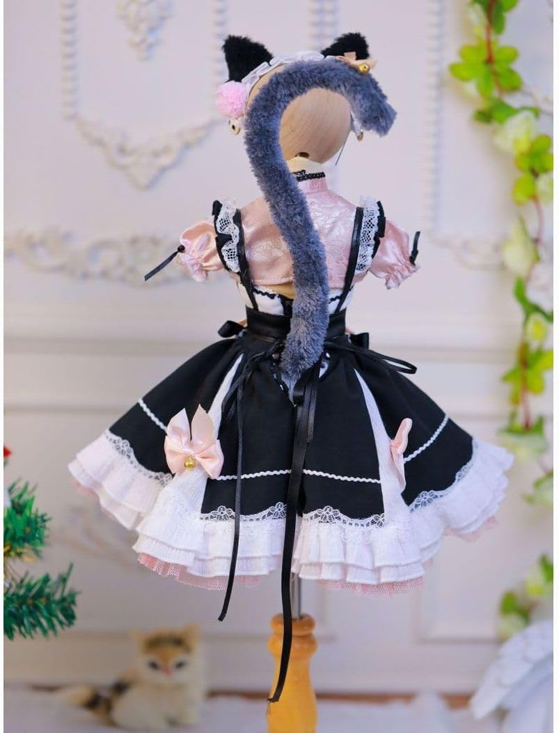 BJD Doll 1/3 - Female Doll Clothes, Adorable Cat Maid and Maid Outfits (Clothes Only, No Doll's Body, Wig, Shoes, etc and Other Accessories) for Ages 15+ and Older