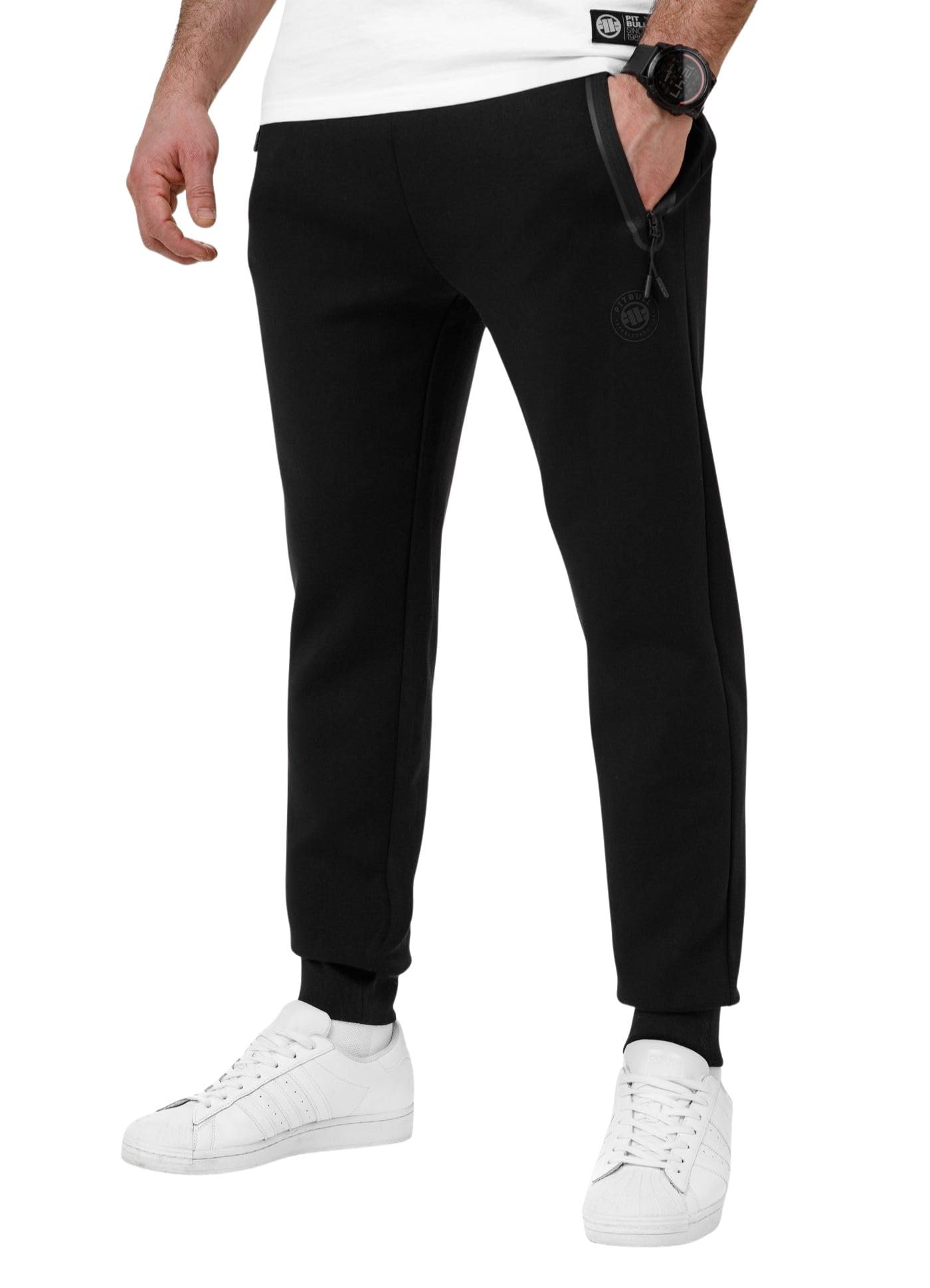 PITBULL - Pantalon Chandal Hombre Dogwood, Pantalón Chándal Entrenamiento, Pantalones Deportivos Hombres con Detalles en Contraste, Pantalones Chandal Cómodos, Sweatpants