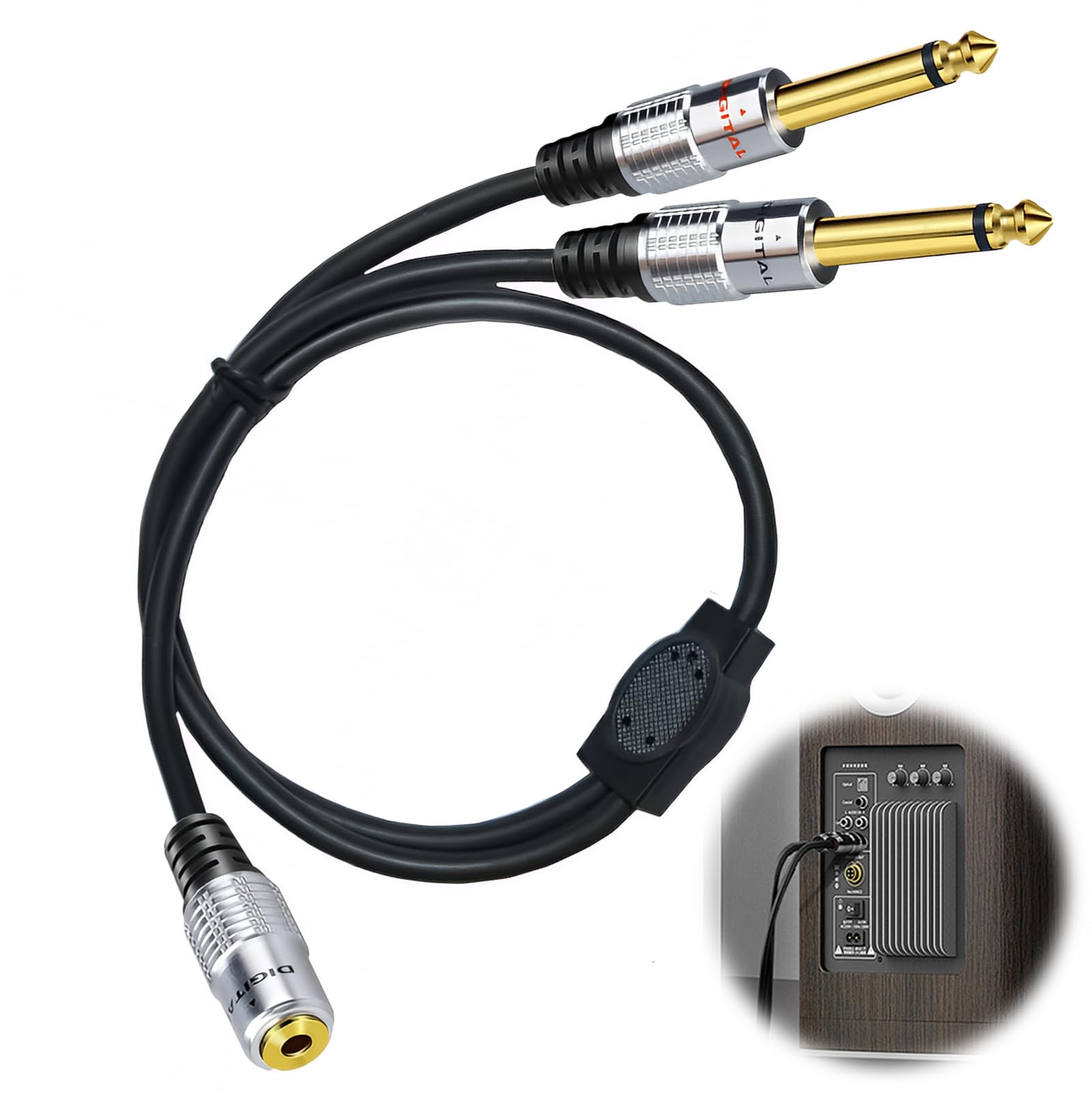 Cablepelado - Adattatore audio stereo con jack da 3,5 mm femmina a jack da 2,5 mm maschio