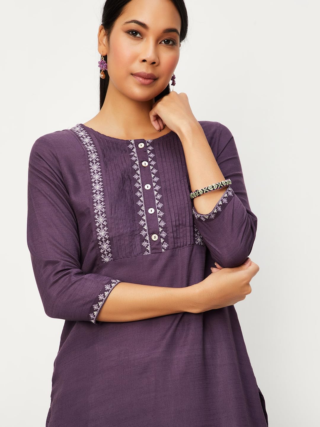 61sFFbXkiQL._SL1440_ Max Women's Rayon Regular Fit A Line Kurta
