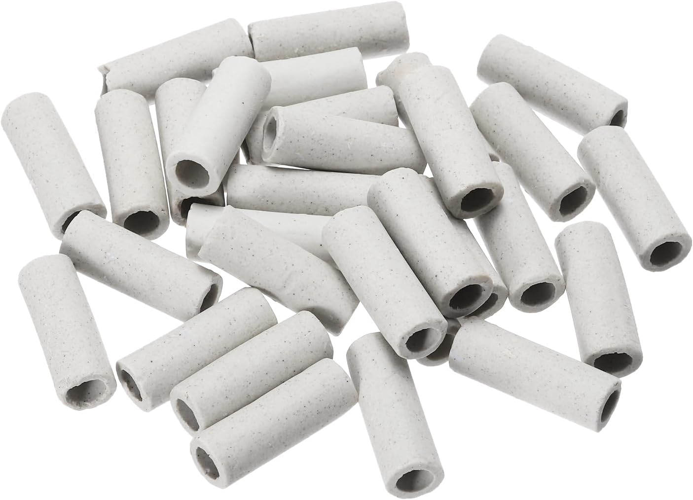 sourcing map30pcs Ceramic Tube Insulated Electronic Wire Bundle Protection Heat Insulation Tube 7x10x30mm