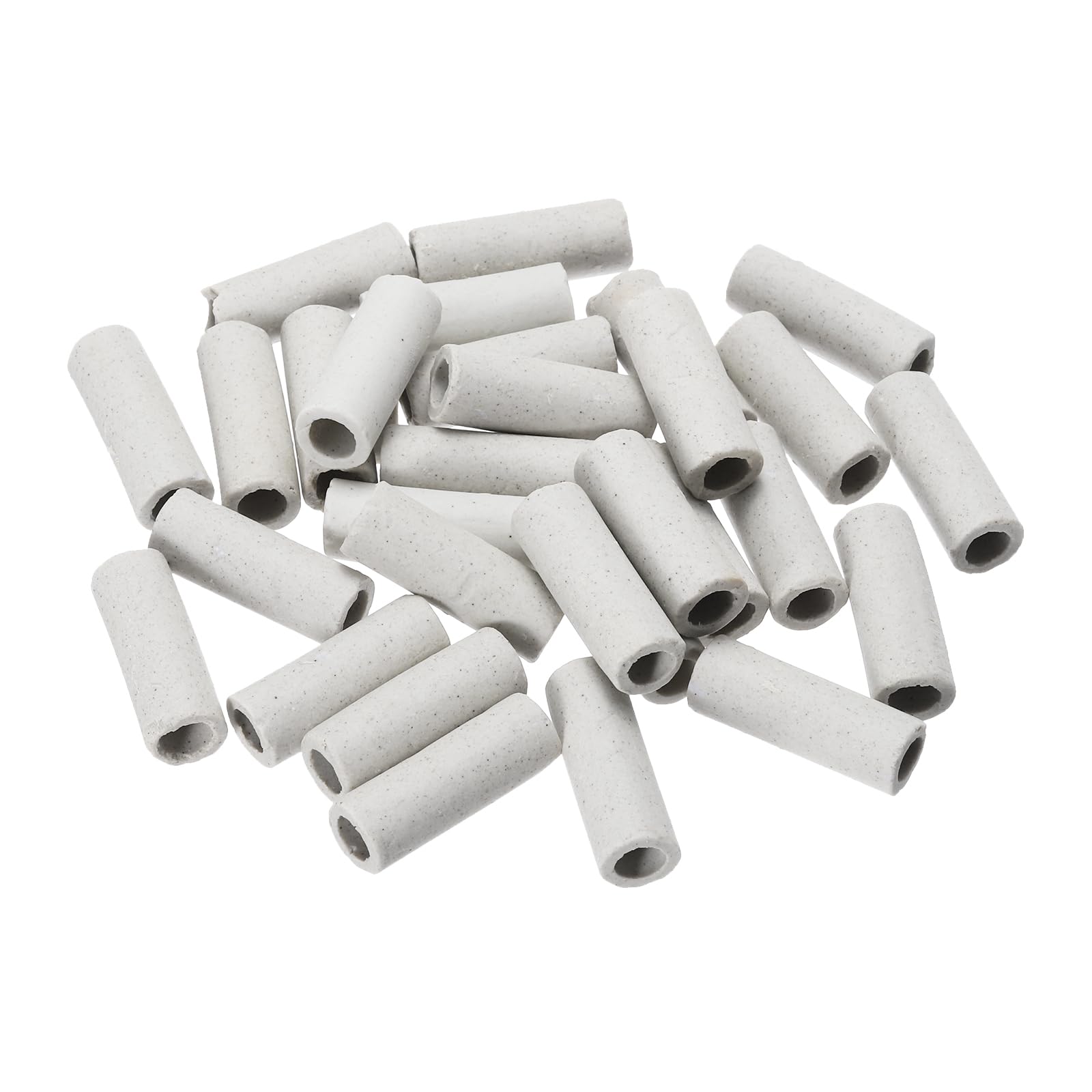 sourcing map30pcs Ceramic Tube Insulated Electronic Wire Bundle Protection Heat Insulation Tube 7x10x30mm