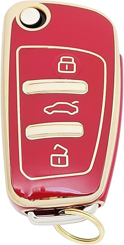 Miniatura 5 de vurbemes Funda protectora de TPU suave de 360 grados compatible con Audi A1 A3 A4 A6 A8 TT Q7 S6 llavero