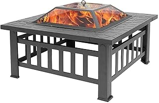 Fire Pit Fire Pit Outdoor Wood Burning, Villa Garden Decoration fire Pit, Barbecue fire Pit Table, 31 inches