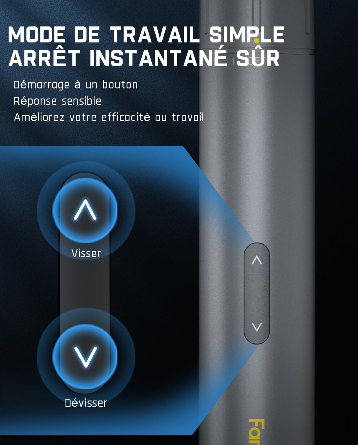 Fanttik S1 Pro Tournevis électrique 3.7V Sans Fil avec 16 Foret Magnétique Acier S2 Charge USB-C