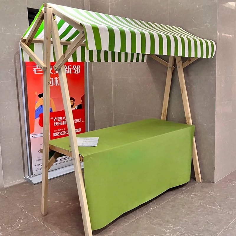Espositore portatile con tettoia e tovaglia, perfetto per mercatini, eventi e cabine al dettaglio