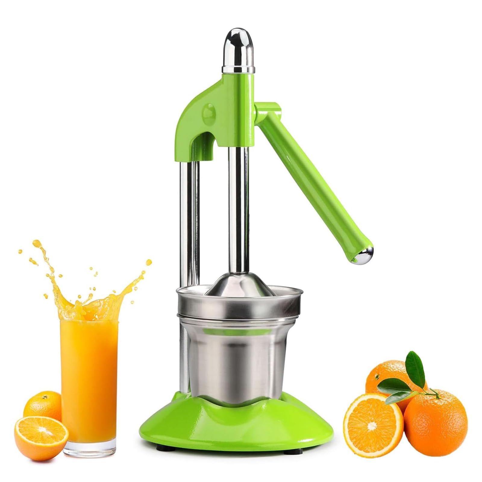 Manuelle Zitronenpresse Handentsafter Presse Edelstahl Zitruspresse Extraktor Lebensmittelqualität Kompakt Ergonomisch für Orangen Zitronen und mehr