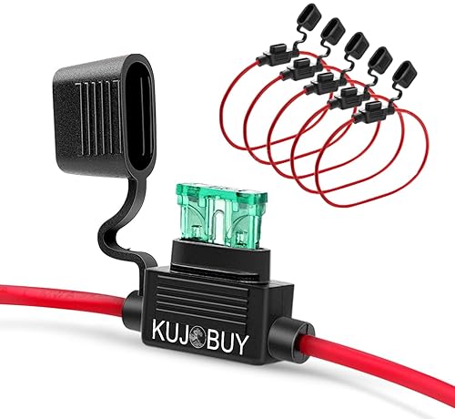 10 Uds 14AWG ATC/ATO 30amp Fusible en línea Fusible de hoja 0.5A 1A 2A 3A 4A 5A 7.5A 10A 15A 20A 25A 30A Portafusibles automotrices Fusibles