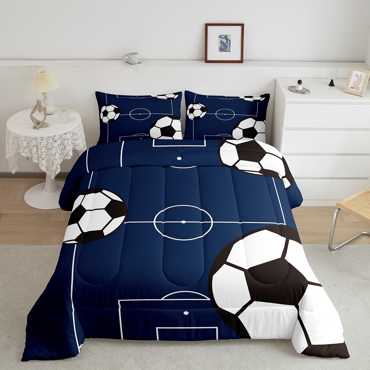 Set Biancheria Da Letto Per Bambini Con Piumone Basket – 3D Stampa, Morbido, Taglie Matrimoniale/Queen