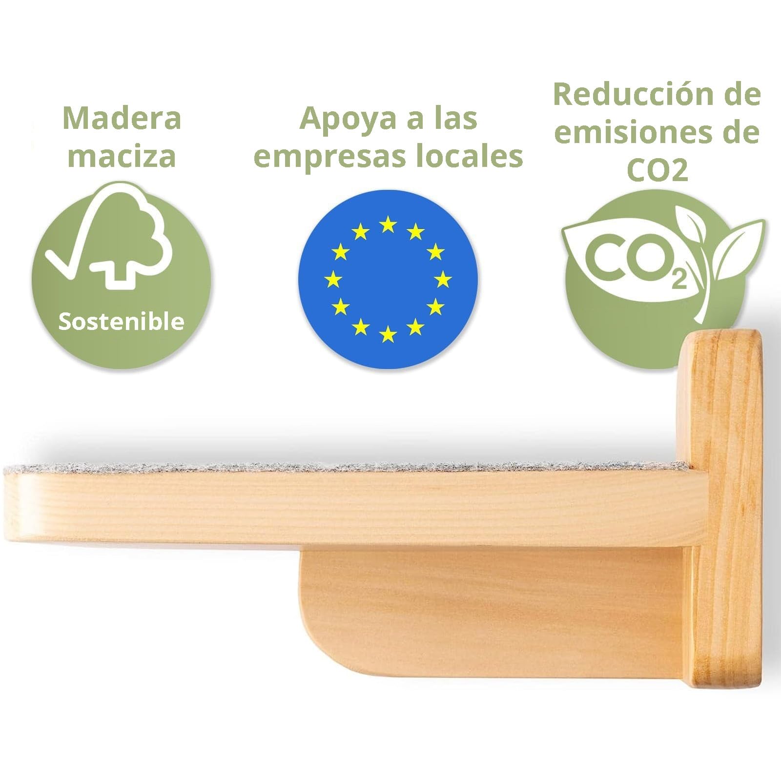 WOOWOOD® Ścianka wspinaczkowa dla kotów I schody dla kotów, zestaw 3 szt. I schody dla kotów na ścianę I drabinka dla kotów wspinaczka I kot ściana I rozmiar XL