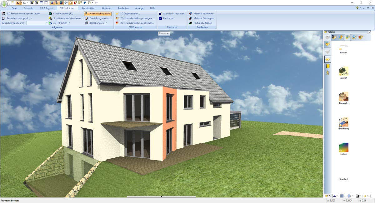 3D CAD 7 Architecture 2D / 3D Architektur-Software, Hausplaner, Grundrisse zeichnen für Windows 11, 10, 8.1, 7