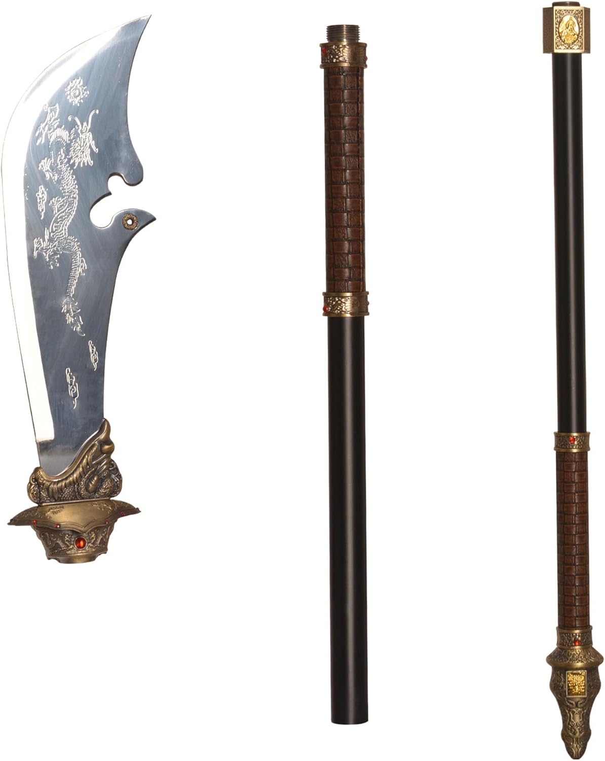57-inch Spring Autumn Broadsword Martial Arts Guan Yu Green Dragon Crescent-Moon Blade Eighteen Weapons Collection