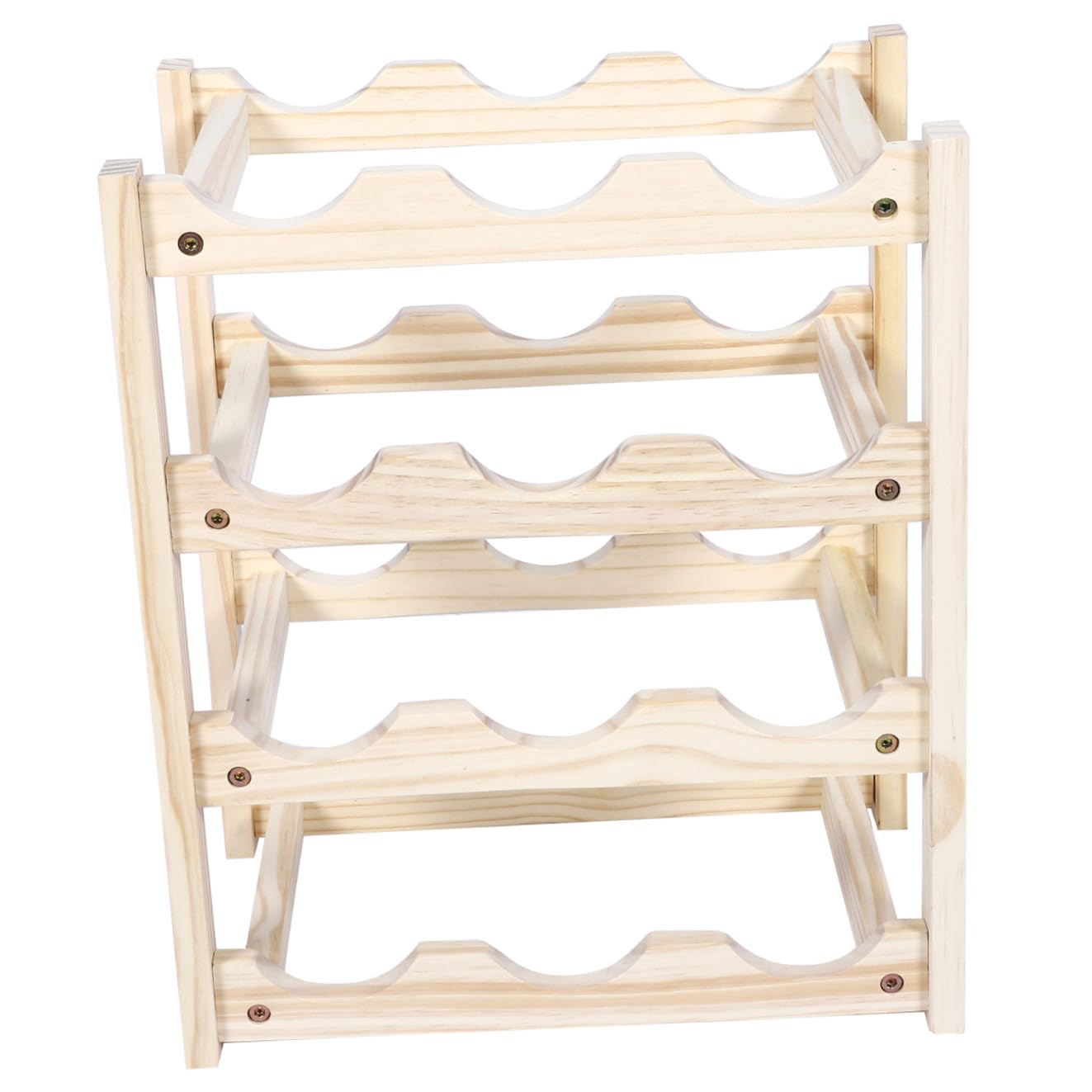 Portabottiglie in Legno Rosso Per Uso Domestico Portabottiglie Decorativo Multistrato Fondo Antiscivolo Per Bottiglie Di Vino E Lattine