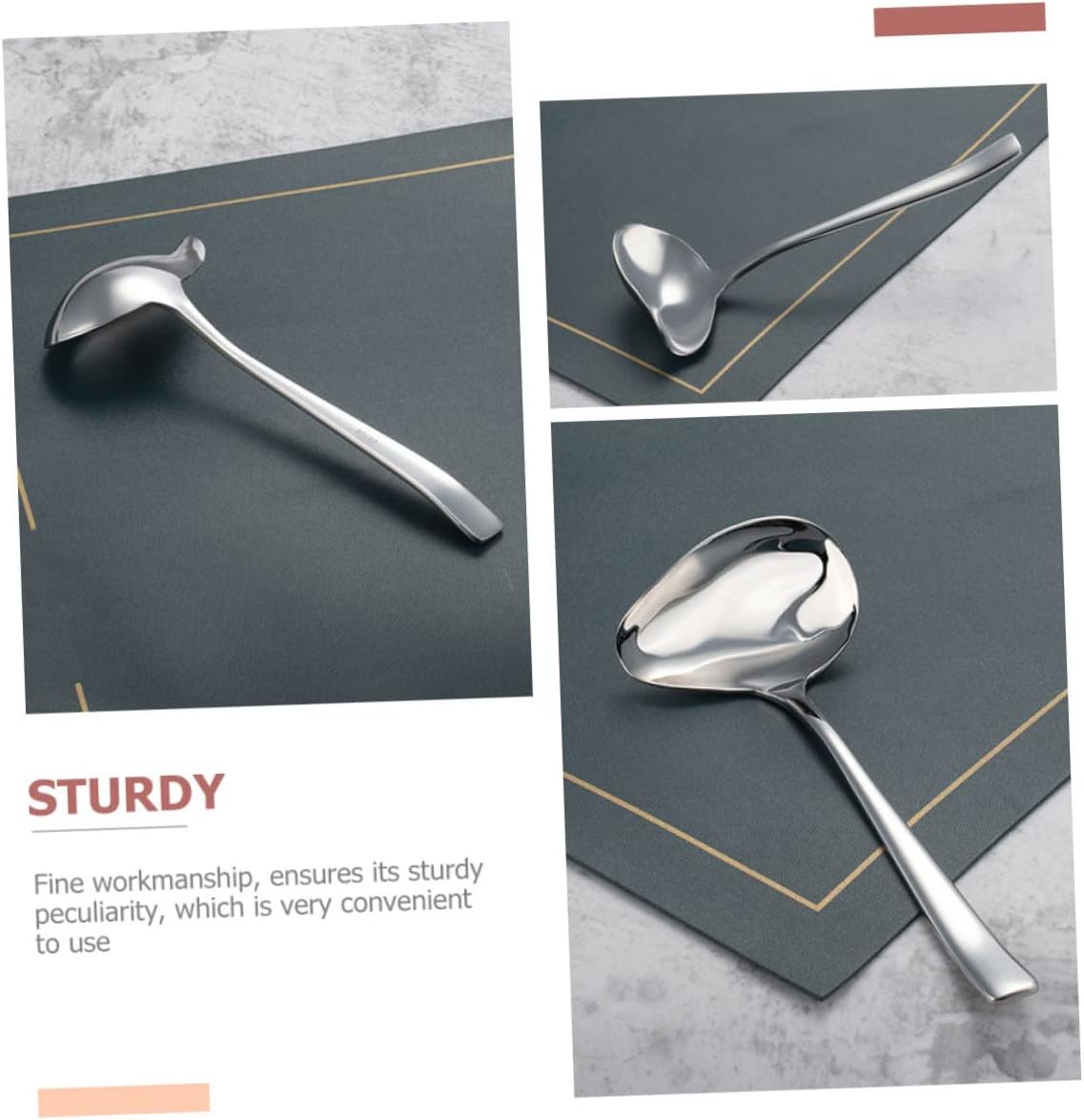 Stainless Steel Gravy Ladle for Easy Serving and No Spill Pouring
