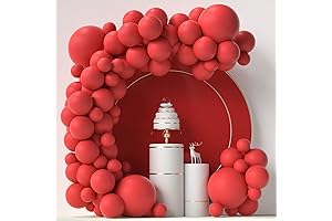 Red Balloons Garland Arch Kit with 84 pcs 5in + 12in +...