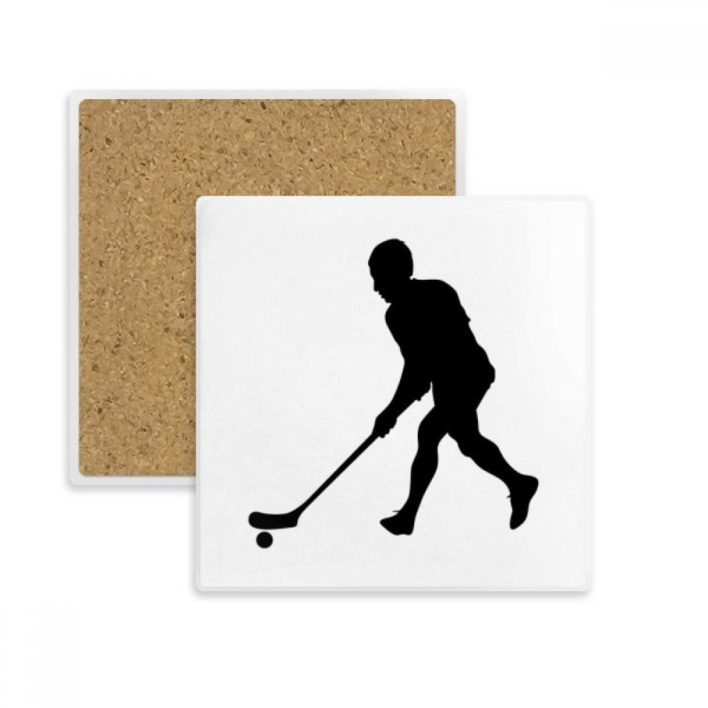 Coaster hockey absorbant dessous de verre pierre pour mug multicolore