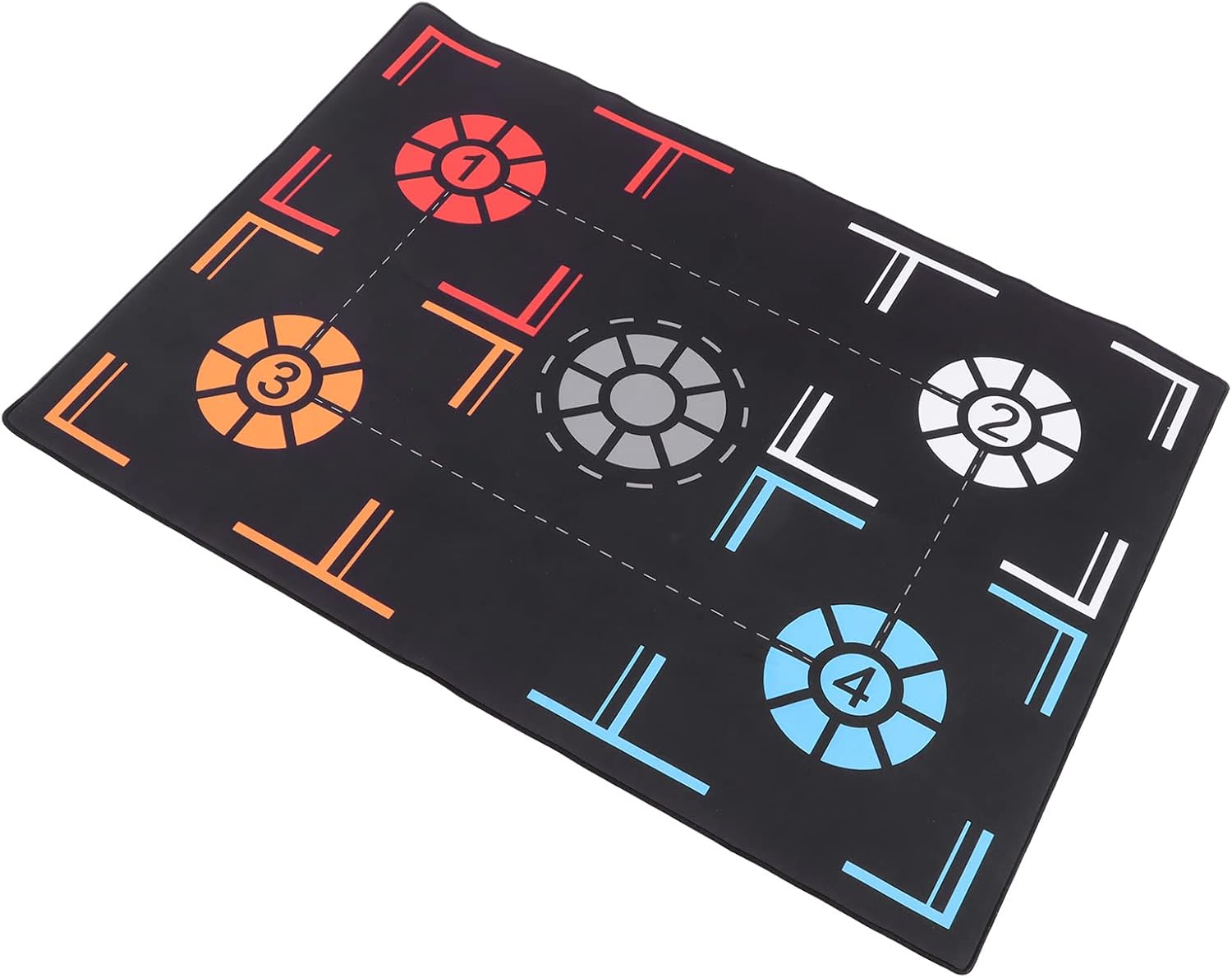 Basketball Footstep Training Mat, Non Slip Dribble Control Mat, Silent Sports Auxiliary Props with Point Reminder, 76x106.7x0.2cm Rubber Mat for Adults to Improve Basketball Skills