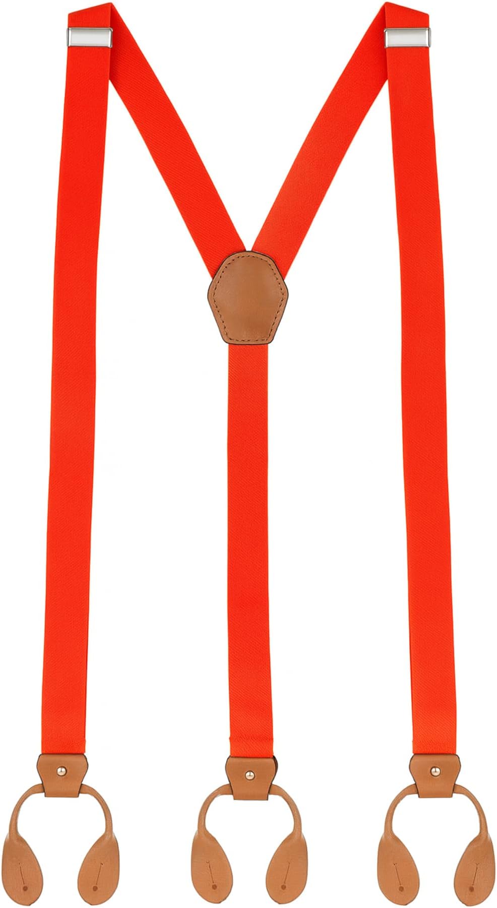 Trimming Shop 25mm Men's Suspender Braces - Y Back Elasticated Adjustable Suspenders Button Hole Braces - Fashion Accessory for Parties, Weddings, Casual, Formal Events