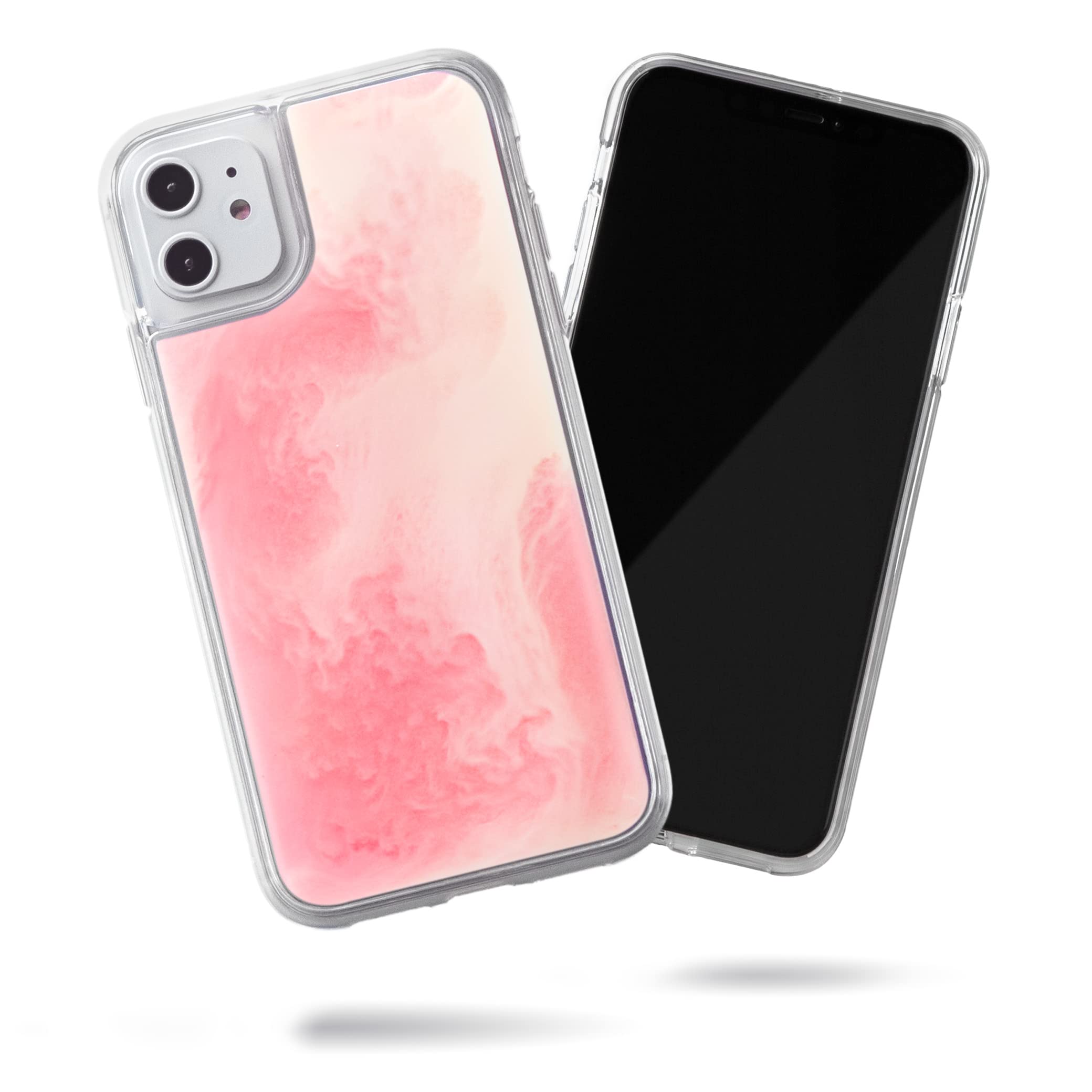 SteepLabFlowing Neon Sand Liquid iPhone 11 Case (2019, 6.1") - Full Body Protection with Raised Bezel - Pink Peach n Sand