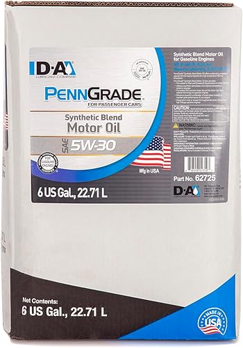 PENN GRADE 62725, Synthetic Blend Oil SAE 5W-30, 6 Gallon