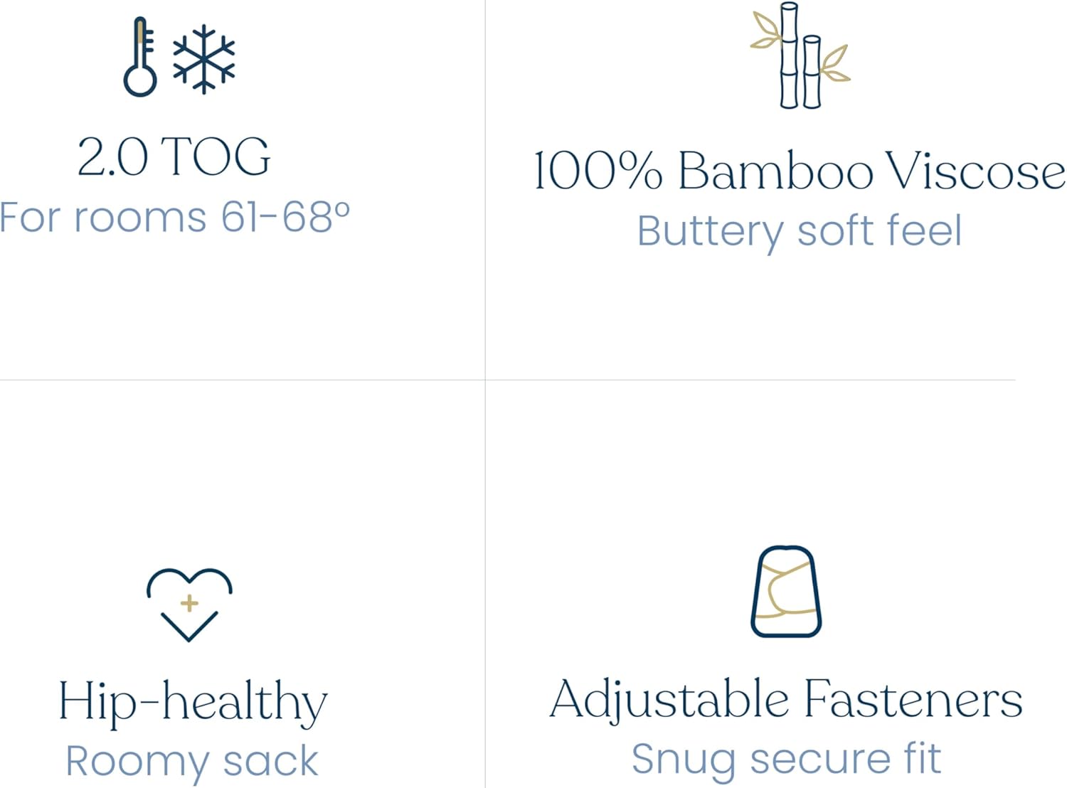 HALO SleepSack SuperSoft Swaddle, Cozy Bamboo Viscose, 3-Way Adjustable Swaddle, 2 Way Zipper, 2 TOG - Image 7