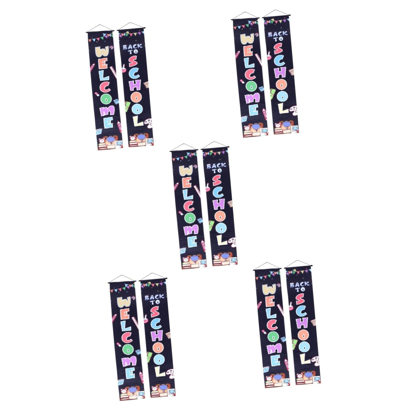 5 Pares De Adornos Fotográficos Para Decoración De Pancartas De Temporada Escolar Pancarta De Bienvenida Para El Primer Día De Clases Coplas Para La Puerta Del Aula Decoración Cabilock