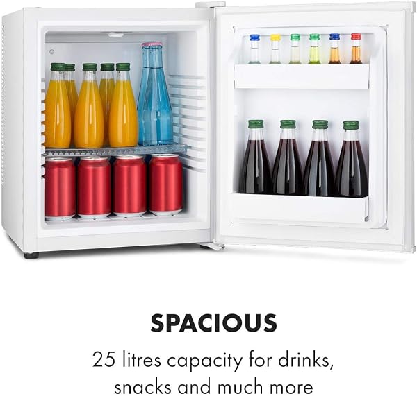 KLARSTEIN Small Fridge for Room, Mini Fridge Food, Beverages, Beer, Cosmetics, Small Refrigerators with Indoor Lighting, Small Fridges 30L Adjustable Shelf, Silent - 5