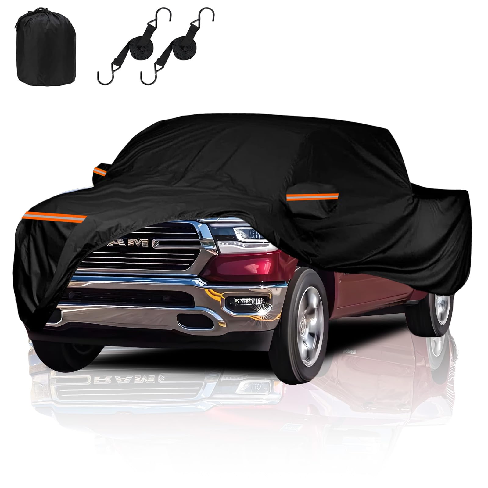 Truck Cover Fit Dodge Ram 1500 2009-2025 Quad Cab with 64 Bed and Crew Cab with 57 or