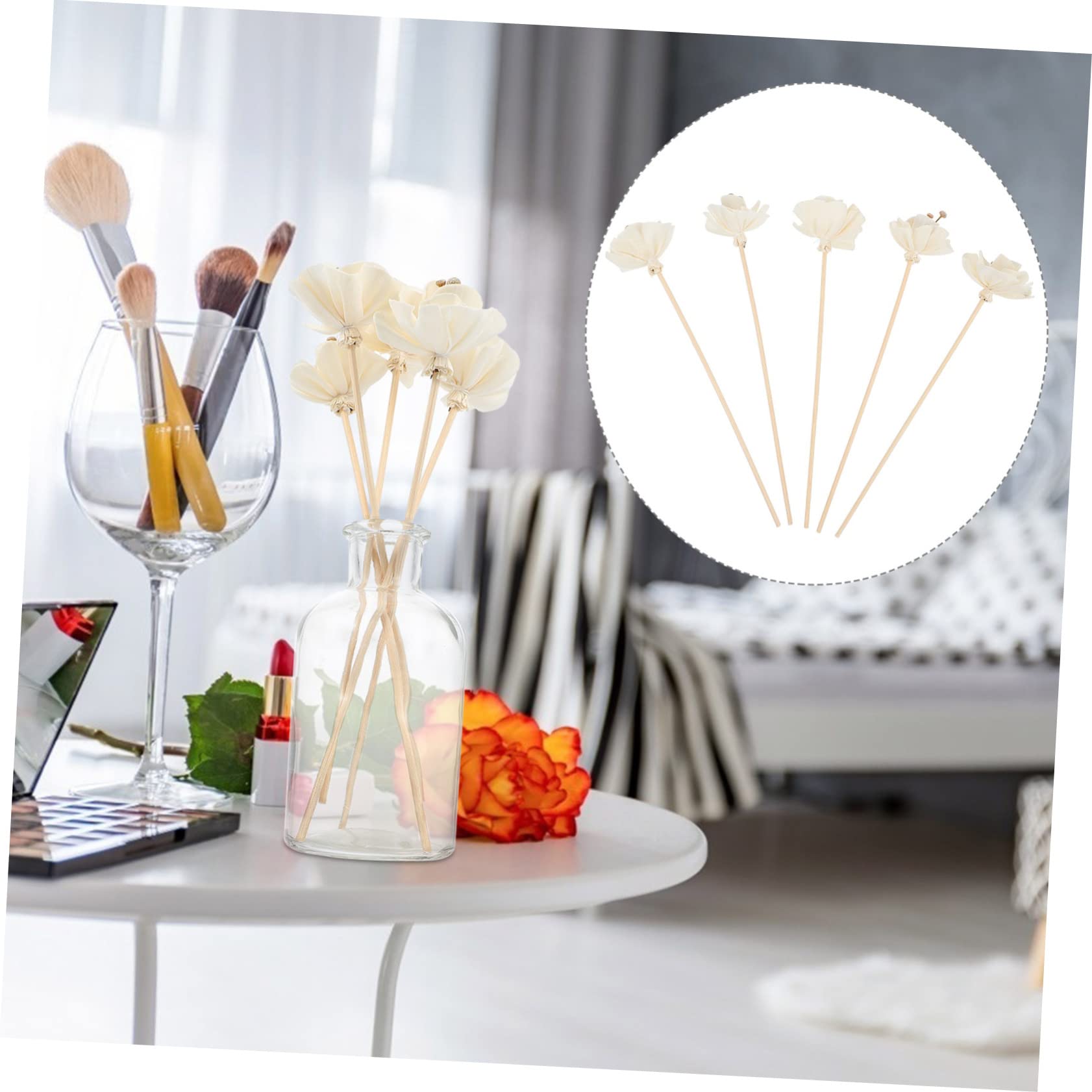 Zerodeko 25stücke Sticks Rattan-diffusor Stäbchen Für Raumduft Hochwertige Duftstäbchen Für Ätherische Öle Für Zuhause Büro Spa Beige Dekoration